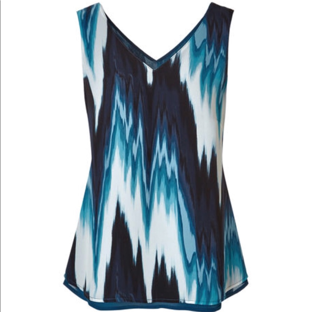 Turquoise Print Reversible Blouse